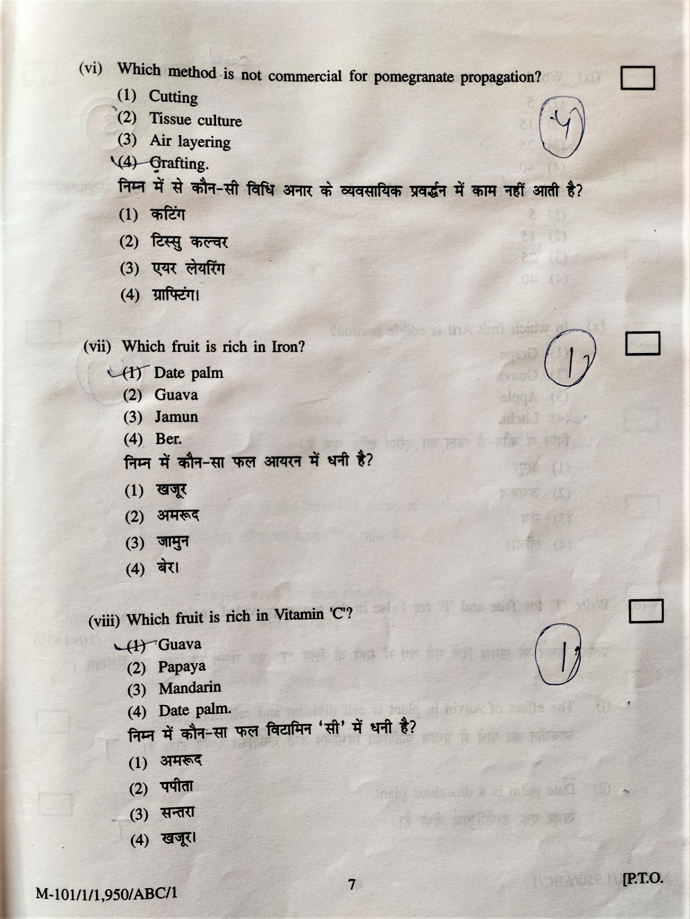 HORT 111 Old Paper 20219-20